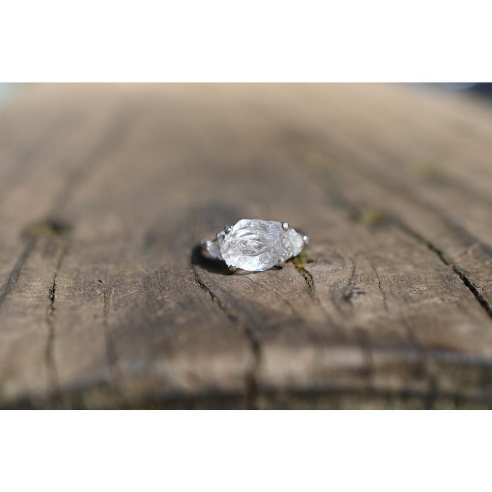 Raw Lake County Diamond Engagement Ring